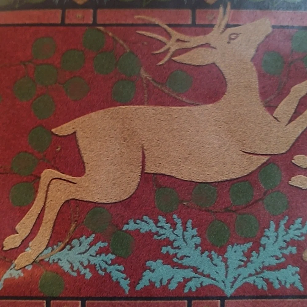 Stunning Deer Pinecone Leaves Wall Paper Boarder 15 Yards
